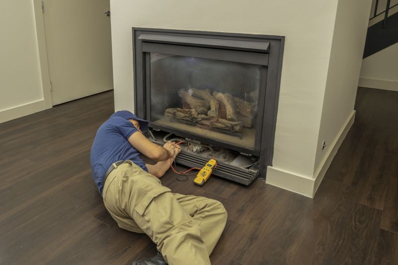Electric Fireplace Repair in Progress